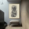 Art Prints Abstract, Neutral Abstract Art Print, Black Brush Strokes Giclee Art Print for Living Room Decor, Minimal Abstract Print Designs