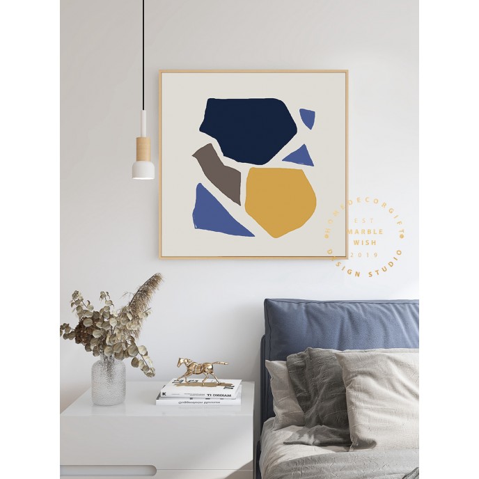 Minimal Abstract Art Prints, Large Minimalist Wall Art, Blue Abstract Wall Art Prints, Yellow Art Print, Geo Art Print, Living Room Art Minimal Abstract Art Prints, Large Minimalist Wall Art, Blue Abstract Wall Art Prints, Yellow Art Print, Geo Art Print, Living Room Art