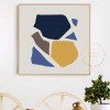 Minimal Abstract Art Prints, Large Minimalist Wall Art, Blue Abstract Wall Art Prints, Yellow Art Print, Geo Art Print, Living Room Art
