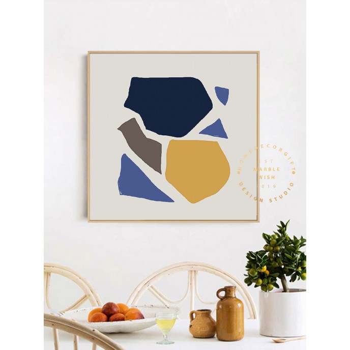 Minimal Abstract Art Prints, Large Minimalist Wall Art, Blue Abstract Wall Art Prints, Yellow Art Print, Geo Art Print, Living Room Art Minimal Abstract Art Prints, Large Minimalist Wall Art, Blue Abstract Wall Art Prints, Yellow Art Print, Geo Art Print, Living Room Art
