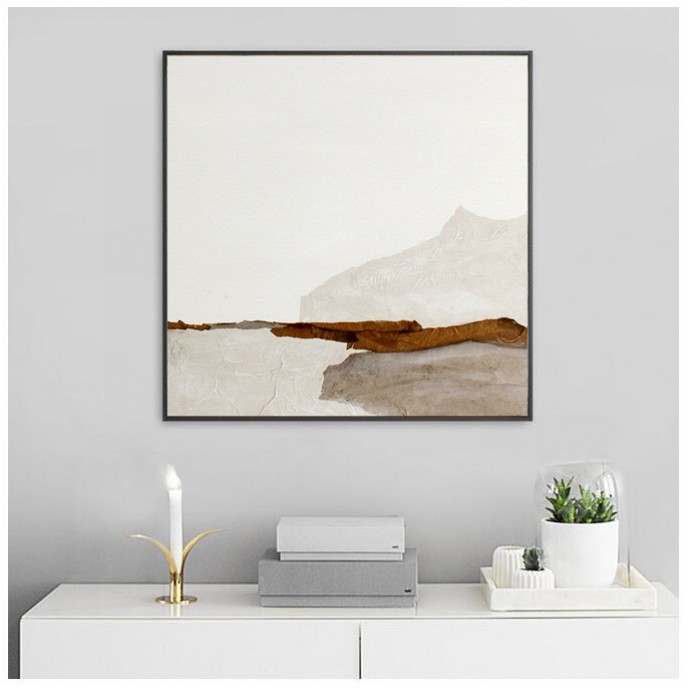 Large Original Beige and Brown Abstract Oil Painting For Living Room Contemporary Oil Paintings, Oversized Scandinavian Art for Bedroom