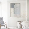 Original Nordic Extra Large Abstract Painting, Light Gray Minimalist Abstract Painting, Pink Painting, White Abstract Painting, Abstract Art