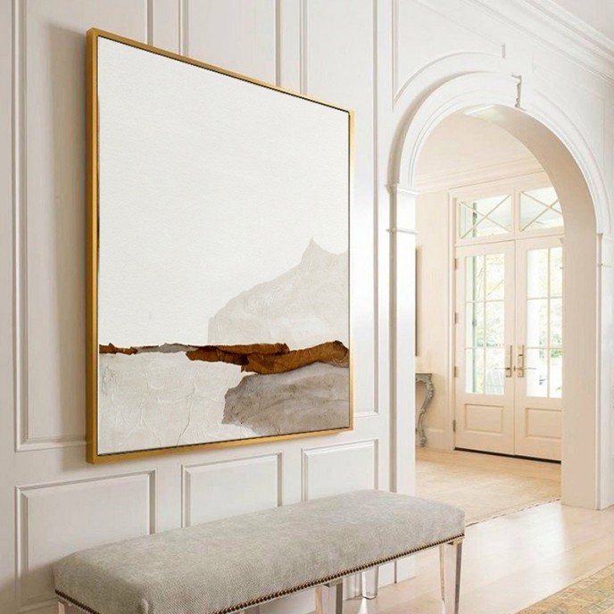 Large Original Beige and Brown Abstract Oil Painting For Living Room Contemporary Oil Paintings, Oversized Scandinavian Art for Bedroom Large Original Beige and Brown Abstract Oil Painting For Living Room Contemporary Oil Paintings, Oversized Scandinavian Art for Bedroom