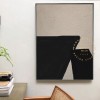 Large Abstract Beige And Black Painting, Original Abstract Painting, Oversized Mural Wall Decor, Modern Texture Abstract, Living Room Art