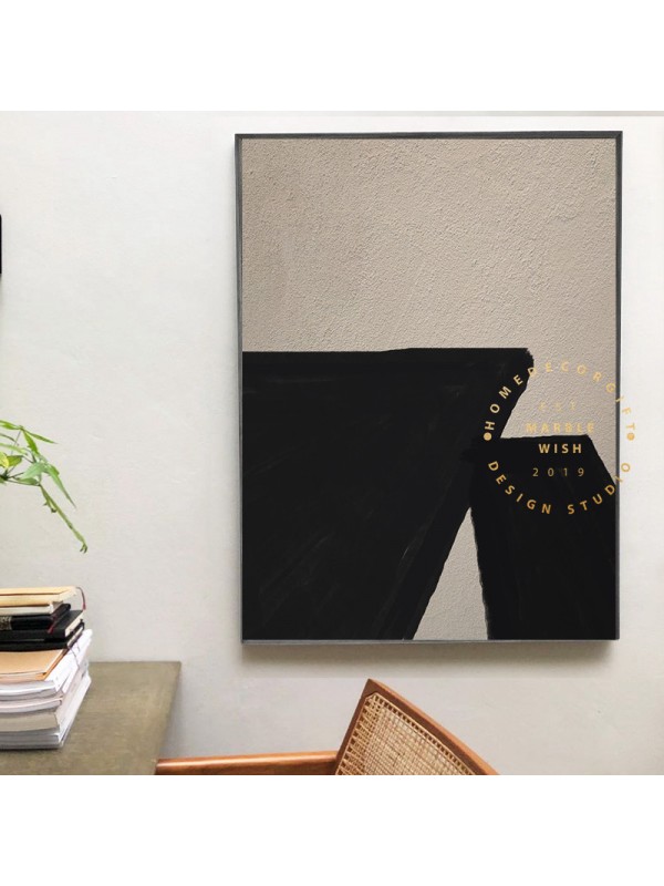 Large Abstract Beige And Black Painting Large Abstract Beige And Black Painting