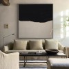 Large Abstract Painting, Nordic Black Painting Beige Painting, Minimalist Post Modern Abstract Painting,Hallway Abstract Paiinting on Canvas