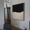 Large Abstract Painting, Nordic Black Painting Beige Painting, Minimalist Post Modern Abstract Painting,Hallway Abstract Paiinting on Canvas