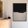 Large Abstract Painting, Nordic Black Painting Beige Painting, Minimalist Post Modern Abstract Painting,Hallway Abstract Paiinting on Canvas