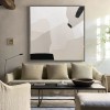 Large Abstract Painting on Canvas, Beige Abstract Painting, Nordic Abstract Painting, Living Room Abstract Painting, Boho Abstract Wall Art