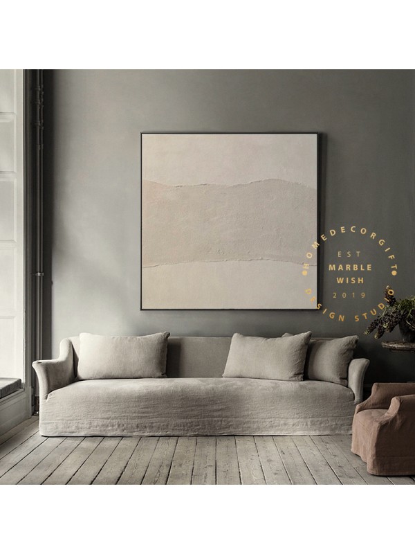 Set of 2 Beige Abstract Painting Set of 2 Beige Abstract Painting