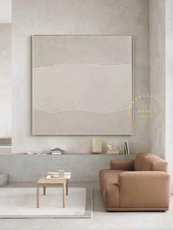Set of 2 Beige Abstract Painting Set of 2 Beige Abstract Painting