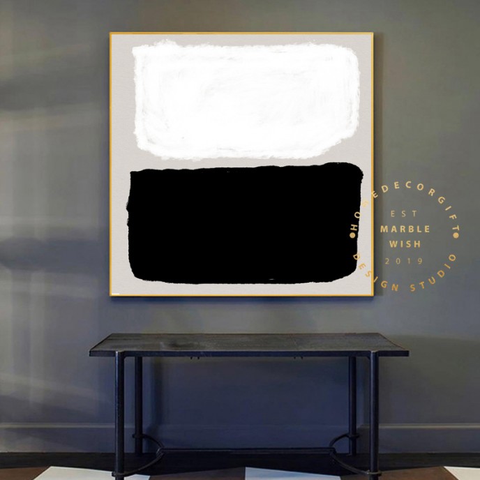 Black and White Abstract Painting, Contemparory Abstract Painting, Black Painting White Painting, Minimalist Painting, Boho Painting Black and White Abstract Painting, Contemparory Abstract Painting, Black Painting White Painting, Minimalist Painting, Boho Painting