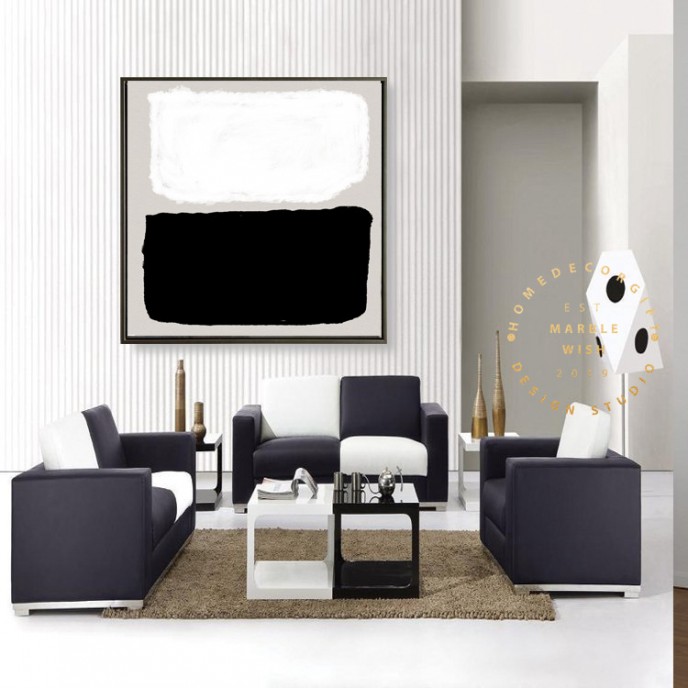 Black and White Abstract Painting, Contemparory Abstract Painting, Black Painting White Painting, Minimalist Painting, Boho Painting Black and White Abstract Painting, Contemparory Abstract Painting, Black Painting White Painting, Minimalist Painting, Boho Painting