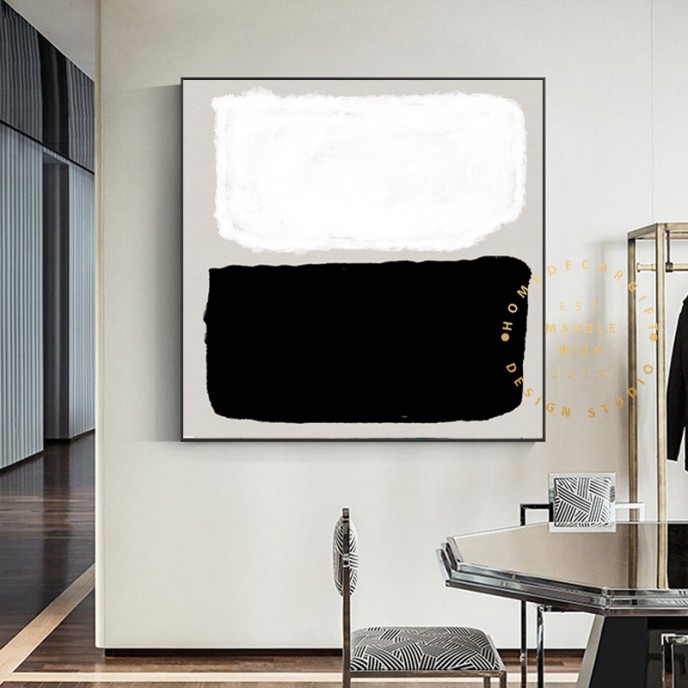 Black and White Abstract Painting, Contemparory Abstract Painting, Black Painting White Painting, Minimalist Painting, Boho Painting Black and White Abstract Painting, Contemparory Abstract Painting, Black Painting White Painting, Minimalist Painting, Boho Painting