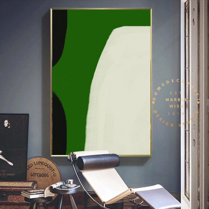 Large Green Abstract Painting, Original Green Canvas Art, Large Minimalist Painting, Green Wall Art, Luxury Green Paintings, Abstract Green