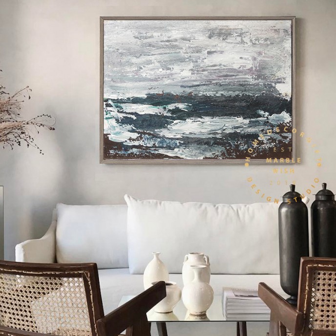 Abstract Canvas Art,Original Black Abstract Blue Abstract White Abstract, Dark Blue Abstract Painting, Modern Landscape Abstract Painting Abstract Canvas Art,Original Black Abstract Blue Abstract White Abstract, Dark Blue Abstract Painting, Modern Landscape Abstract Painting