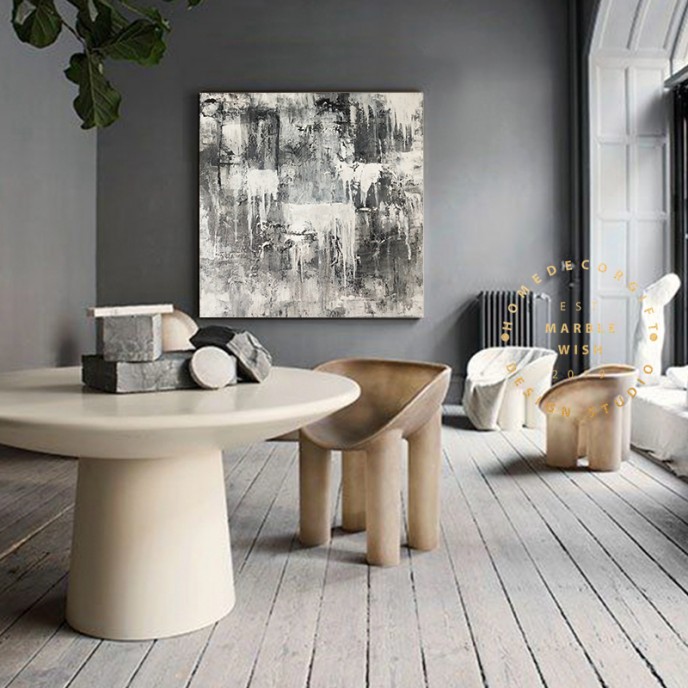 Black and White Abstract Painting, Gray Painting, Original XXL Large Abstract Painting, Gray Textured Canvas Wall Art, Industrial Abstract Black and White Abstract Painting, Gray Painting, Original XXL Large Abstract Painting, Gray Textured Canvas Wall Art, Industrial Abstract
