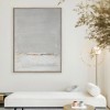 Minimal Gray and White Canvas Wall Art, Large Abstract Painting, Oversized Wall Art, Gray Abstract Painting, Minimalist Wall Art, Large Art
