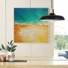 Large Orange and Green Abstract Painting, Oversized Sea Abstract Painting, Ocean Painting, Beach Painting, Beach Abstract Art, Seaside Art Large Orange and Green Abstract Painting, Oversized Sea Abstract Painting, Ocean Painting, Beach Painting, Beach Abstract Art, Seaside Art