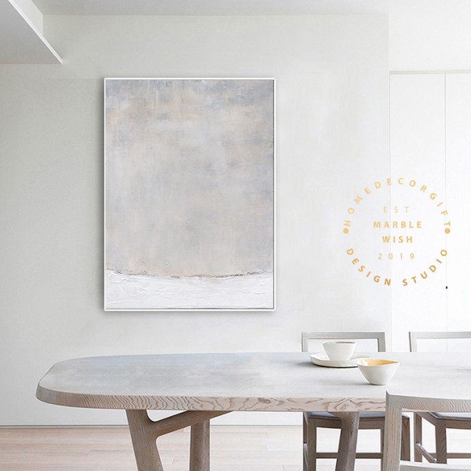 Canvas Abstract Art, Extra Large Oil Paintings On Canvas, White Painting Gray Painting, Minimalist Painting for Living Room, Neutral Decor Canvas Abstract Art, Extra Large Oil Paintings On Canvas, White Painting Gray Painting, Minimalist Painting for Living Room, Neutral Decor