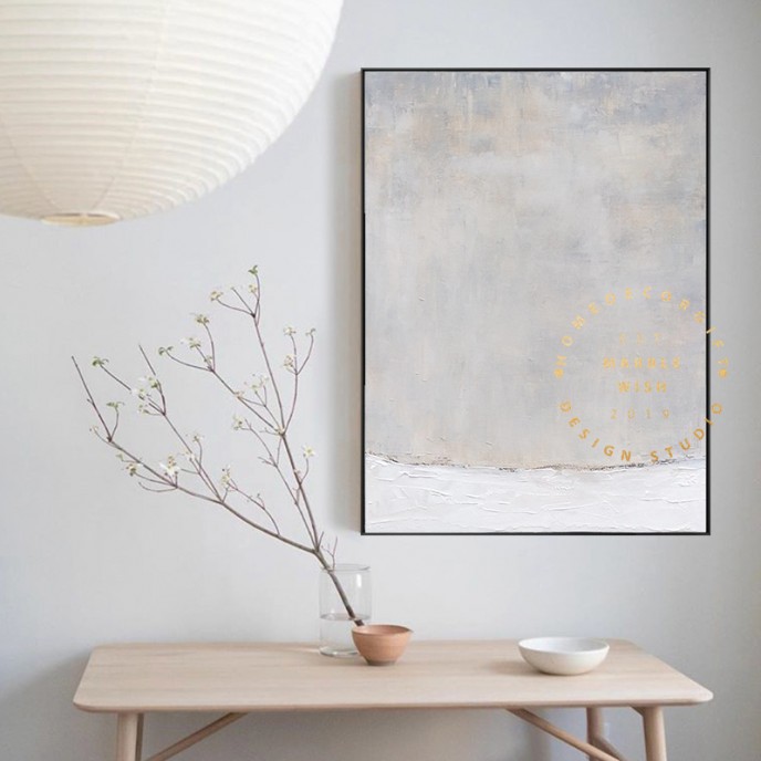 Canvas Abstract Art, Extra Large Oil Paintings On Canvas, White Painting Gray Painting, Minimalist Painting for Living Room, Neutral Decor Canvas Abstract Art, Extra Large Oil Paintings On Canvas, White Painting Gray Painting, Minimalist Painting for Living Room, Neutral Decor