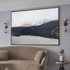 Large Neutral Abstract Painting, Mountain Abstract Wall Art, Modern Wall Art Bedroom Decor, Gray Painting, Landscape Oil Painting, 40x40 Art