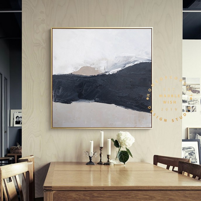 Large Neutral Abstract Painting, Mountain Abstract Wall Art, Modern Wall Art Bedroom Decor, Gray Painting, Landscape Oil Painting, 40x40 Art Large Neutral Abstract Painting, Mountain Abstract Wall Art, Modern Wall Art Bedroom Decor, Gray Painting, Landscape Oil Painting, 40x40 Art