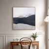 Large Neutral Abstract Painting, Mountain Abstract Wall Art, Modern Wall Art Bedroom Decor, Gray Painting, Landscape Oil Painting, 40x40 Art