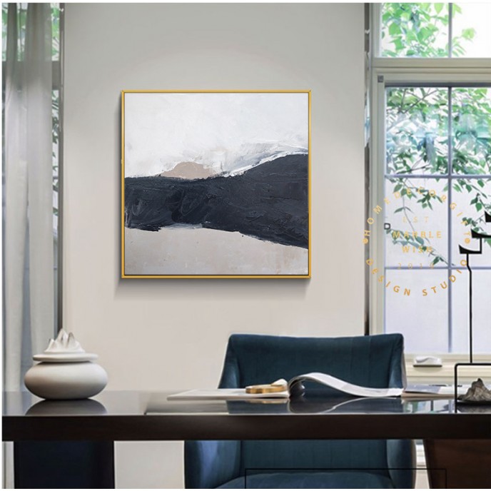 Large Neutral Abstract Painting, Mountain Abstract Wall Art, Modern Wall Art Bedroom Decor, Gray Painting, Landscape Oil Painting, 40x40 Art Large Neutral Abstract Painting, Mountain Abstract Wall Art, Modern Wall Art Bedroom Decor, Gray Painting, Landscape Oil Painting, 40x40 Art