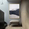 Large Neutral Abstract Painting, Mountain Abstract Wall Art, Modern Wall Art Bedroom Decor, Gray Painting, Landscape Oil Painting, 40x40 Art