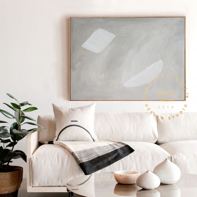 Abstract Neutral Painting, Boho Painting, Minimal Wall Art Decor for Living Room, Calming Neutral Abstract Painting For Interior Design- geo Abstract Neutral Painting, Boho Painting, Minimal Wall Art Decor for Living Room, Calming Neutral Abstract Painting For Interior Design- geo