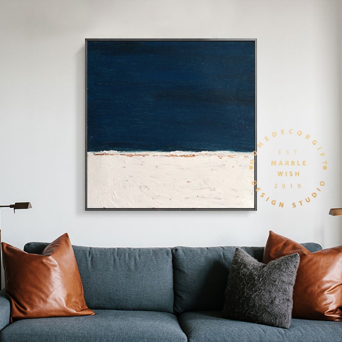 Large Navy Blue Oil Painting on Canvas, Calming Blue Painting, Large Abstract Painting,Contemporary Art Modern Oil Painting for Living Room Large Navy Blue Oil Painting on Canvas, Calming Blue Painting, Large Abstract Painting,Contemporary Art Modern Oil Painting for Living Room