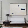Large White Painting on Canvas, Original Contemporary Art Modern Oil Painting for Living Room, Navy Blue Painting, Minimal Abstract Painting Large White Painting on Canvas, Original Contemporary Art Modern Oil Painting for Living Room, Navy Blue Painting, Minimal Abstract Painting