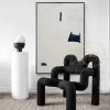 Large White Painting on Canvas, Original Contemporary Art Modern Oil Painting for Living Room, Navy Blue Painting, Minimal Abstract Painting Large White Painting on Canvas, Original Contemporary Art Modern Oil Painting for Living Room, Navy Blue Painting, Minimal Abstract Painting