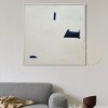 Large White Painting on Canvas, Original Contemporary Art Modern Oil Painting for Living Room, Navy Blue Painting, Minimal Abstract Painting Large White Painting on Canvas, Original Contemporary Art Modern Oil Painting for Living Room, Navy Blue Painting, Minimal Abstract Painting