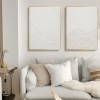 Large Set of 2 Painting, 2 piece Wall Art Canvas, 3D White Painting, White Abstract Art, 2 Pieces Minimal Wall Art Set, Modern Wall Art