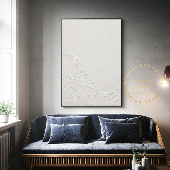 Large White 3D Textured Painting, Abstract White Painting, White Acrylic Paintings, Minimalist Abstract Wall Art for Living Room Art Decor Large White 3D Textured Painting, Abstract White Painting, White Acrylic Paintings, Minimalist Abstract Wall Art for Living Room Art Decor