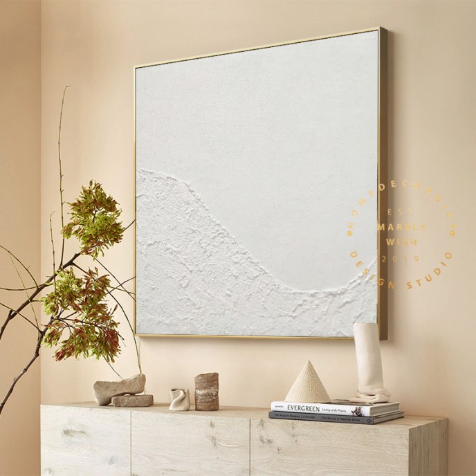 Large White 3D Textured Painting, Abstract White Painting, White Acrylic Paintings, Minimalist Abstract Wall Art for Living Room Art Decor Large White 3D Textured Painting, Abstract White Painting, White Acrylic Paintings, Minimalist Abstract Wall Art for Living Room Art Decor