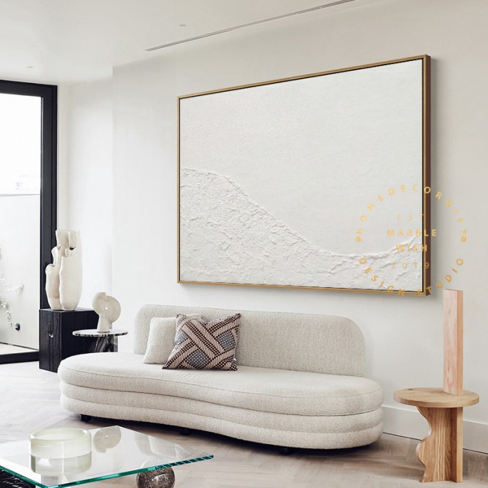 Large White 3D Textured Painting, Abstract White Painting, White Acrylic Paintings, Minimalist Abstract Wall Art for Living Room Art Decor Large White 3D Textured Painting, Abstract White Painting, White Acrylic Paintings, Minimalist Abstract Wall Art for Living Room Art Decor