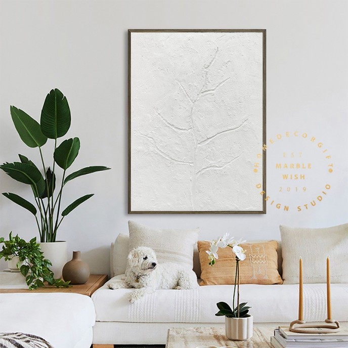 Large White Textured Tree Painting, Abstract White Painting, 3D White Art, Branches Art, Minimalist Abstract Painting for Dining Room Decor Large White Textured Tree Painting, Abstract White Painting, 3D White Art, Branches Art, Minimalist Abstract Painting for Dining Room Decor