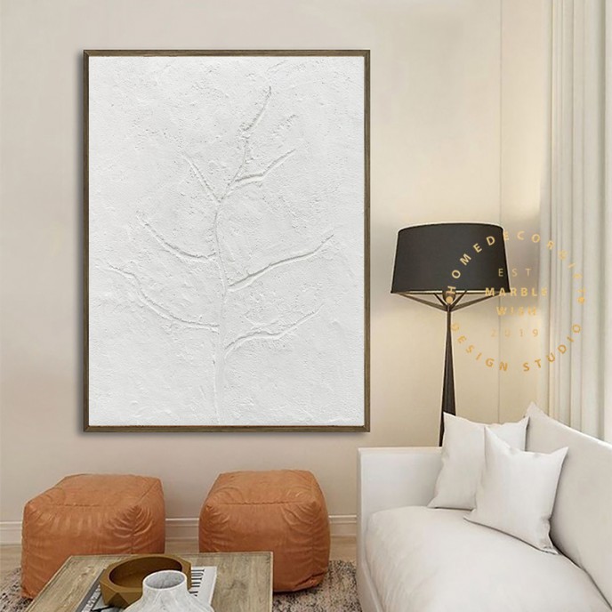 Large White Textured Tree Painting, Abstract White Painting, 3D White Art, Branches Art, Minimalist Abstract Painting for Dining Room Decor Large White Textured Tree Painting, Abstract White Painting, 3D White Art, Branches Art, Minimalist Abstract Painting for Dining Room Decor