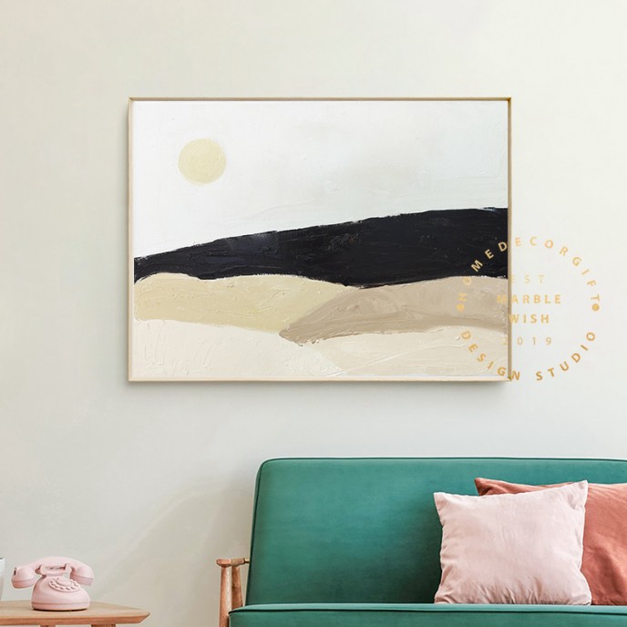 Large Landscape Painting, Yellow Landscape Art, Warm Color Landscape Paintings on Canvas, Bohemian Landscape Painting for Living Room Decor Large Landscape Painting, Yellow Landscape Art, Warm Color Landscape Paintings on Canvas, Bohemian Landscape Painting for Living Room Decor