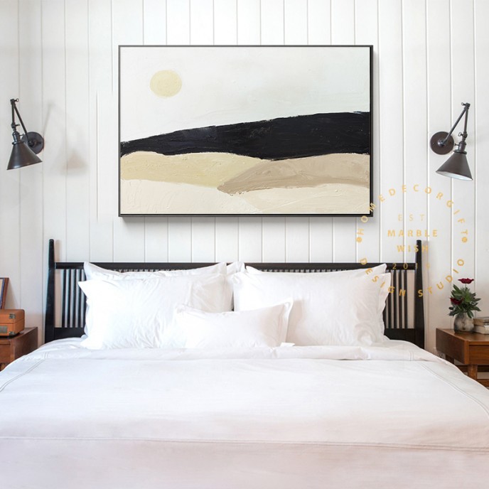 Large Landscape Painting, Yellow Landscape Art, Warm Color Landscape Paintings on Canvas, Bohemian Landscape Painting for Living Room Decor Large Landscape Painting, Yellow Landscape Art, Warm Color Landscape Paintings on Canvas, Bohemian Landscape Painting for Living Room Decor