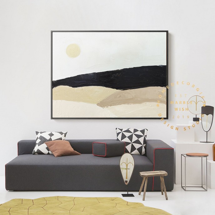Large Landscape Painting, Yellow Landscape Art, Warm Color Landscape Paintings on Canvas, Bohemian Landscape Painting for Living Room Decor Large Landscape Painting, Yellow Landscape Art, Warm Color Landscape Paintings on Canvas, Bohemian Landscape Painting for Living Room Decor