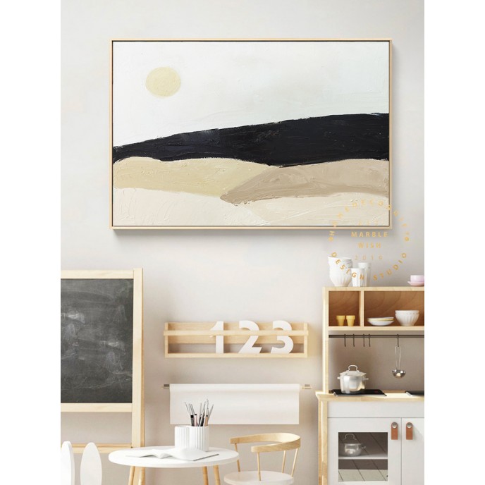 Large Landscape Painting, Yellow Landscape Art, Warm Color Landscape Paintings on Canvas, Bohemian Landscape Painting for Living Room Decor Large Landscape Painting, Yellow Landscape Art, Warm Color Landscape Paintings on Canvas, Bohemian Landscape Painting for Living Room Decor