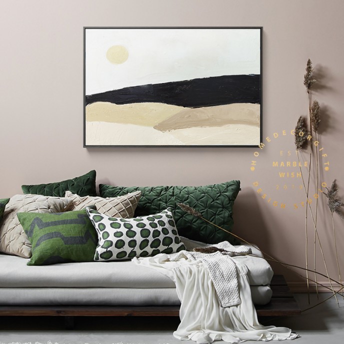 Large Landscape Painting, Yellow Landscape Art, Warm Color Landscape Paintings on Canvas, Bohemian Landscape Painting for Living Room Decor Large Landscape Painting, Yellow Landscape Art, Warm Color Landscape Paintings on Canvas, Bohemian Landscape Painting for Living Room Decor