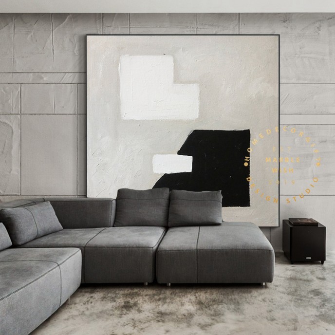Extra Large Wall Art, Black and White Canvas, Original Wall Art Oil Painting Beige Painting Gray Painting Minimal Neutral Abstract Painting Extra Large Wall Art, Black and White Canvas, Original Wall Art Oil Painting Beige Painting Gray Painting Minimal Neutral Abstract Painting