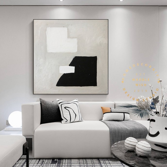 Extra Large Wall Art, Black and White Canvas, Original Wall Art Oil Painting Beige Painting Gray Painting Minimal Neutral Abstract Painting Extra Large Wall Art, Black and White Canvas, Original Wall Art Oil Painting Beige Painting Gray Painting Minimal Neutral Abstract Painting