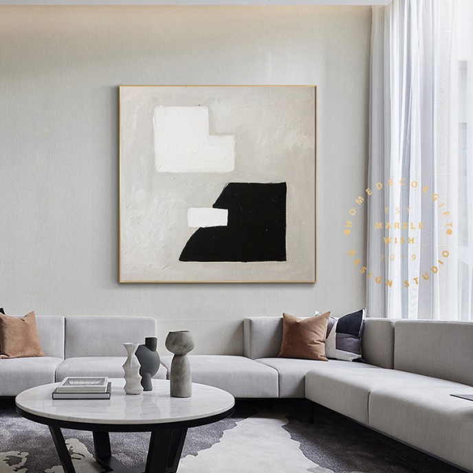 Extra Large Wall Art, Black and White Canvas, Original Wall Art Oil Painting Beige Painting Gray Painting Minimal Neutral Abstract Painting Extra Large Wall Art, Black and White Canvas, Original Wall Art Oil Painting Beige Painting Gray Painting Minimal Neutral Abstract Painting