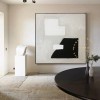 Extra Large Wall Art, Black and White Canvas, Original Wall Art Oil Painting Beige Painting Gray Painting Minimal Neutral Abstract Painting